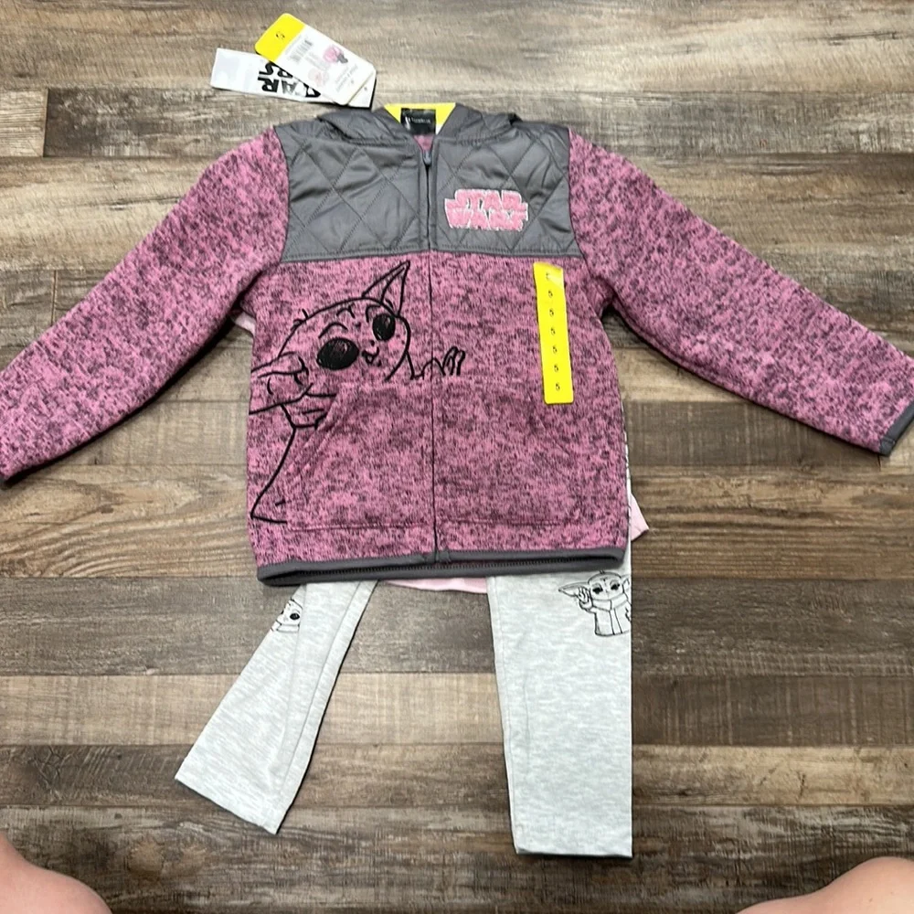 NWT • Star Wars • pink grogu 3 piece set